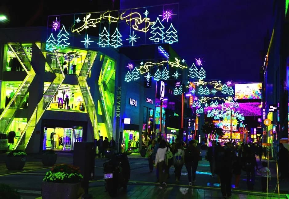 光復路冬の光ツリー祭り